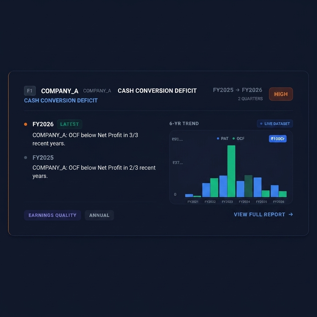 Flagium Cash Conversion Deficit Signal Dashboard